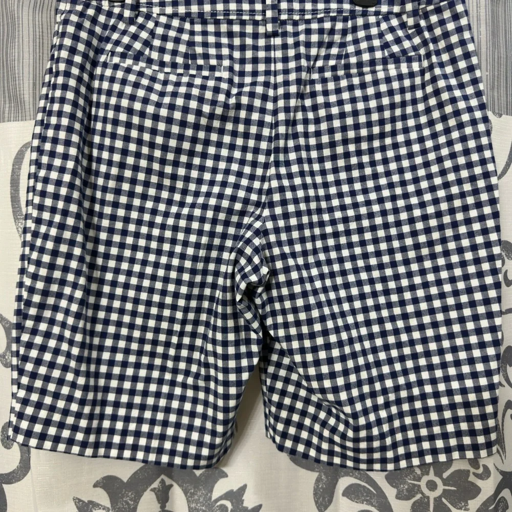 EUC Talbots Checkered Blue‎ and White Shorts Size 10